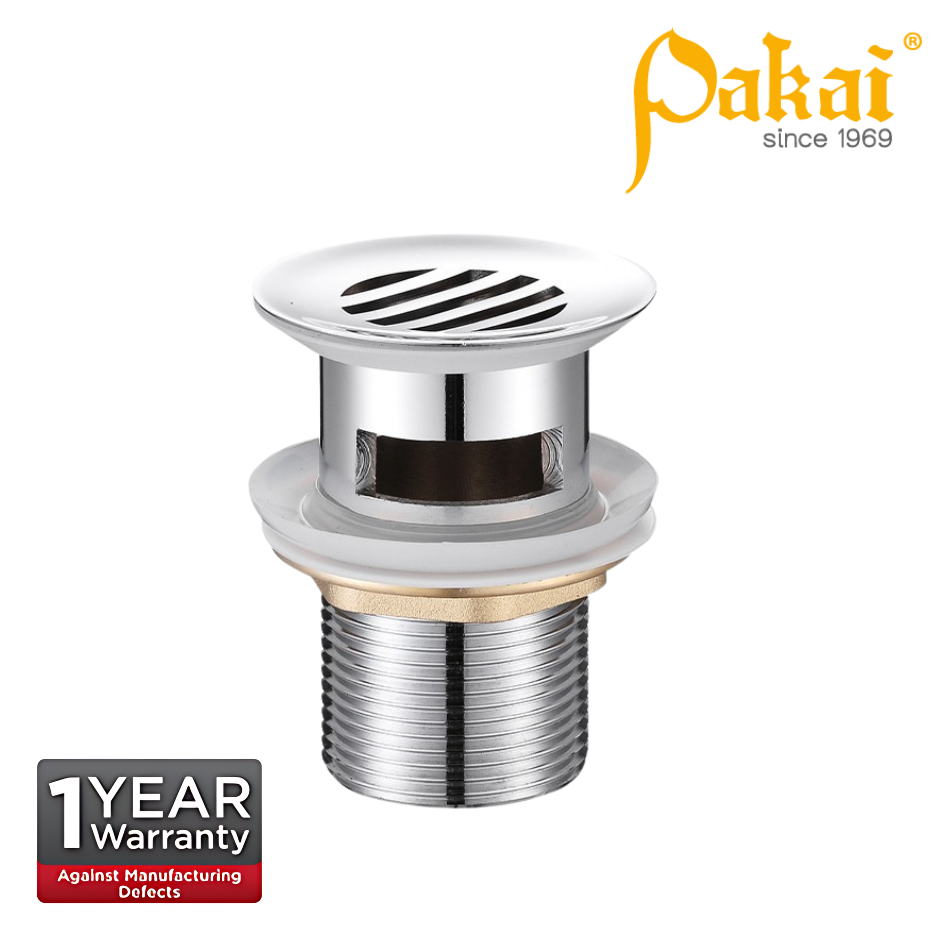 Pakai Chrome Plated Brass Flow Waste  With Overflow