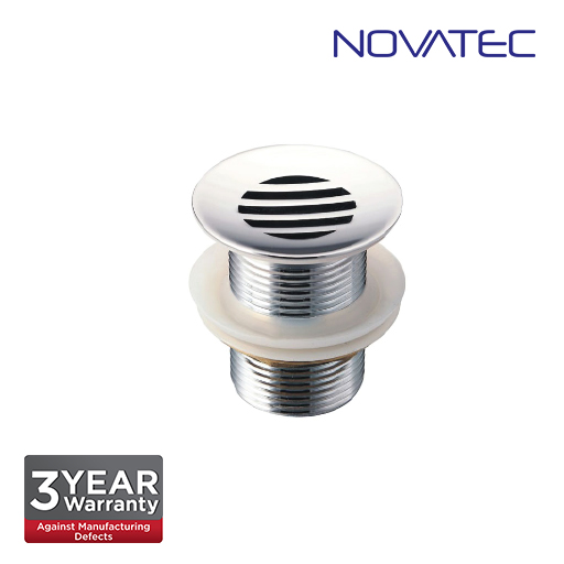 Novatec 32mm Brass Chromed Flow Waste Without Overflow Hole. A49