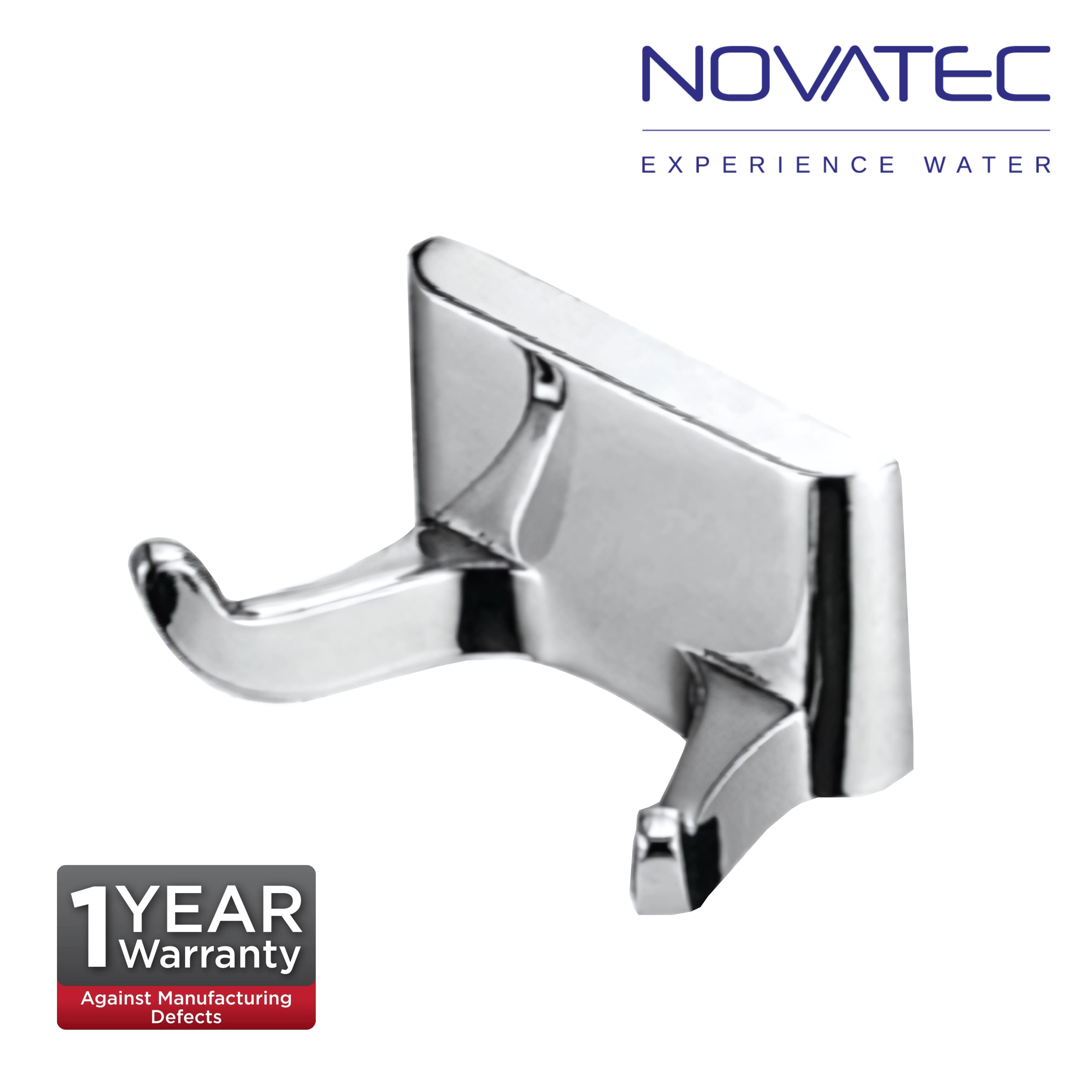 Novatec Stainless Steel Double Robe Hook (DRH-302)