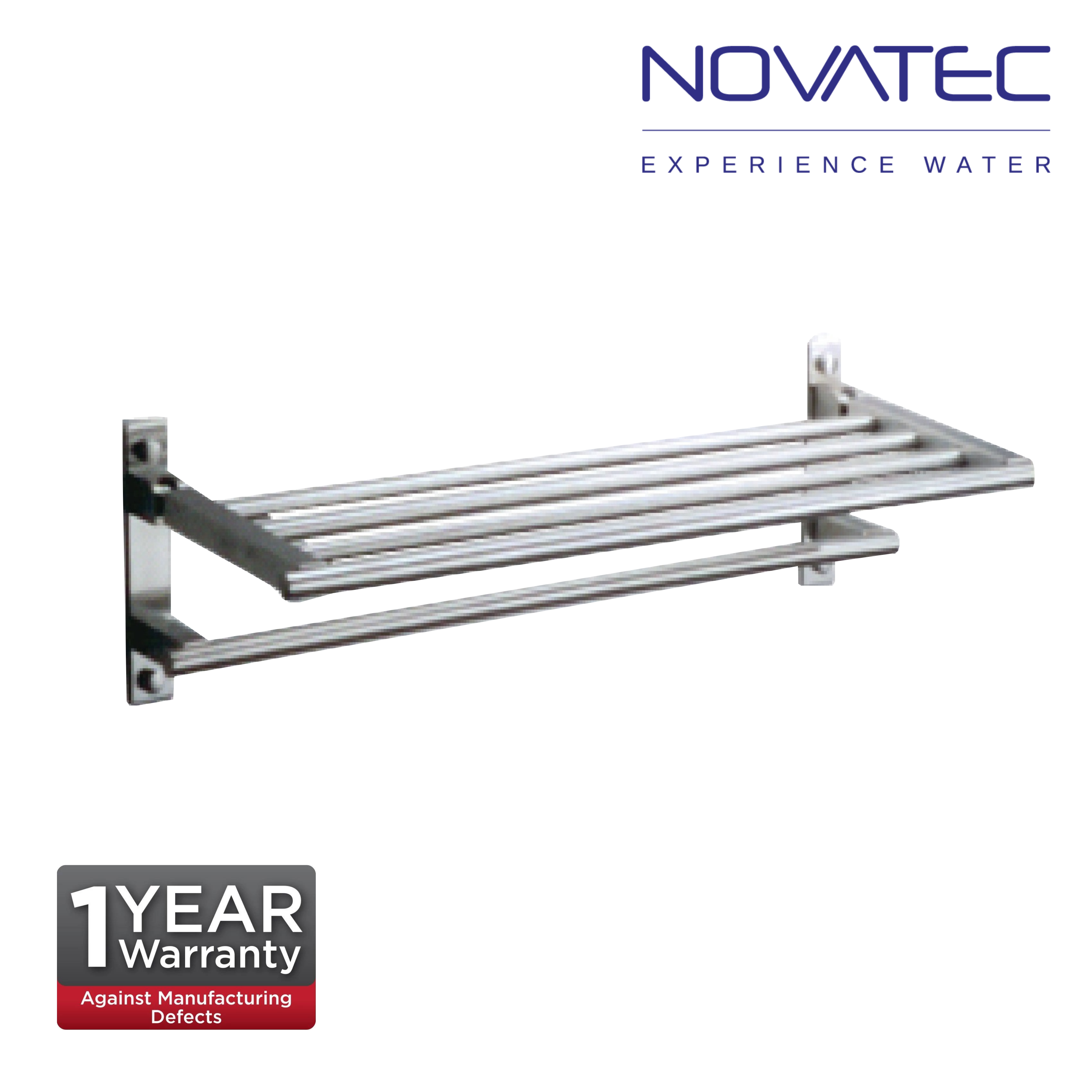 Novatec Stainless Steel Foldable Towel Shelf