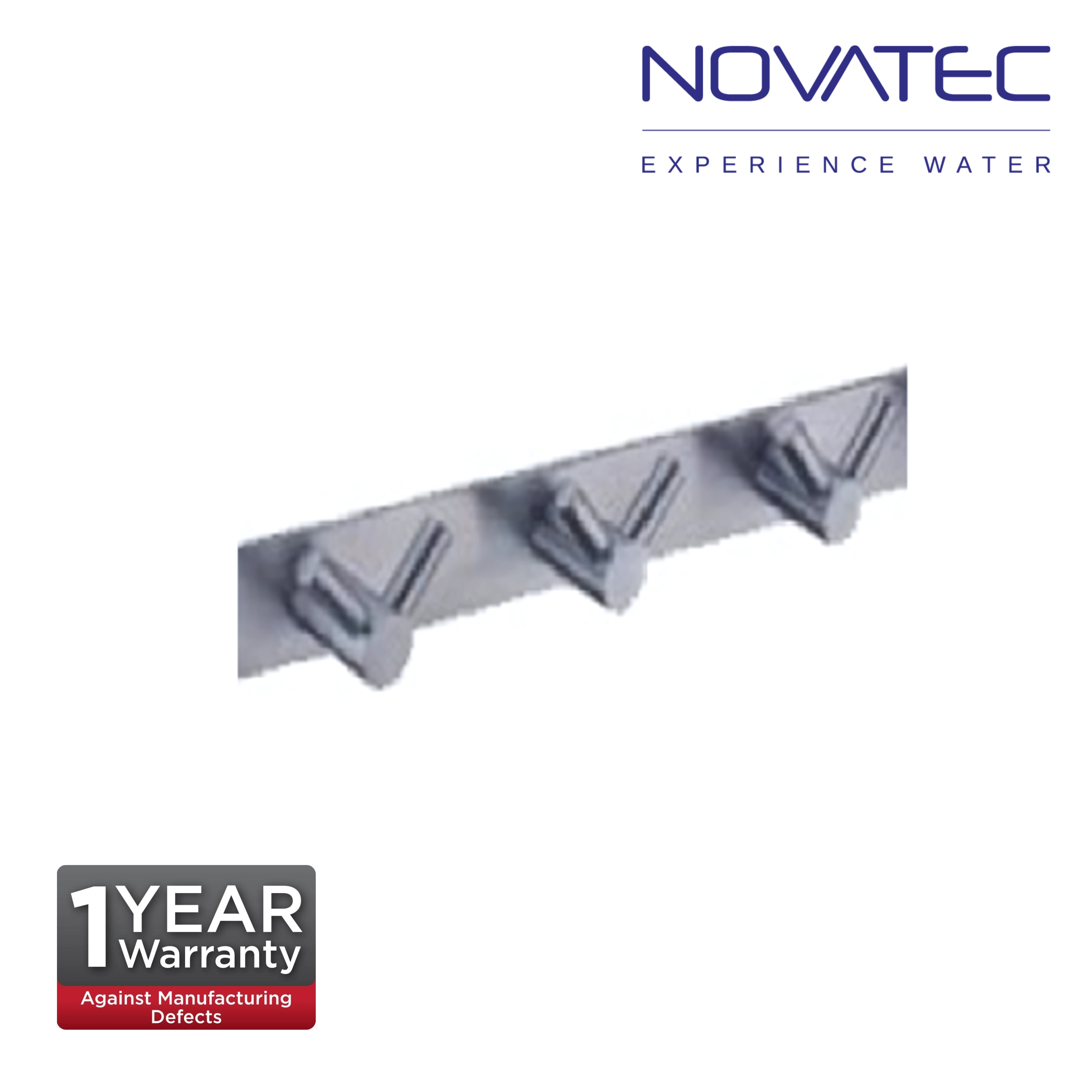 Novatec Stainless Steel Robe Hook with 3 Double Hook