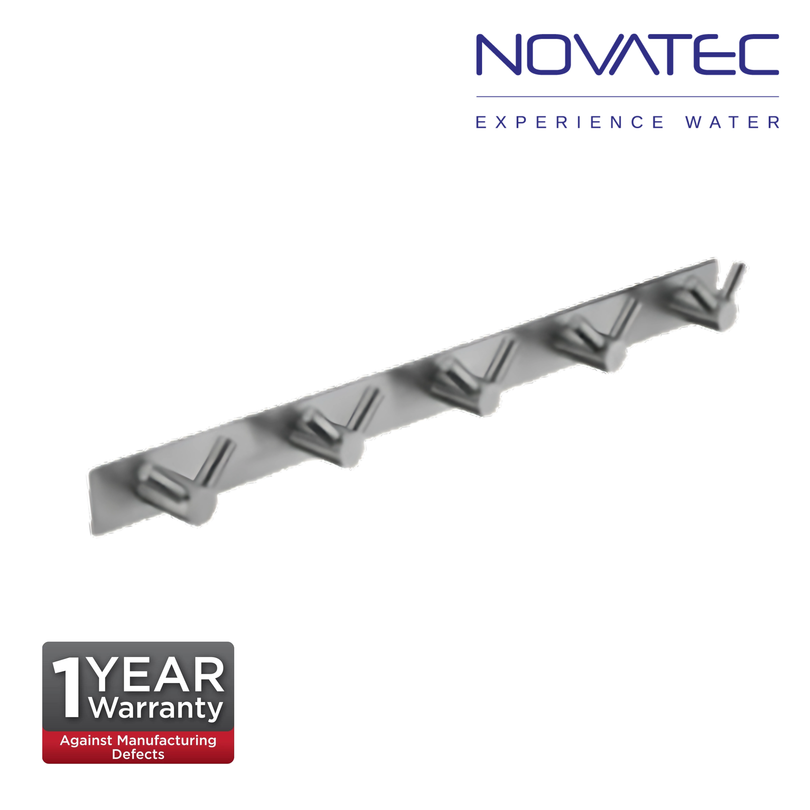 Novatec Stainless Steel Robe Hook with 5 Double Hook