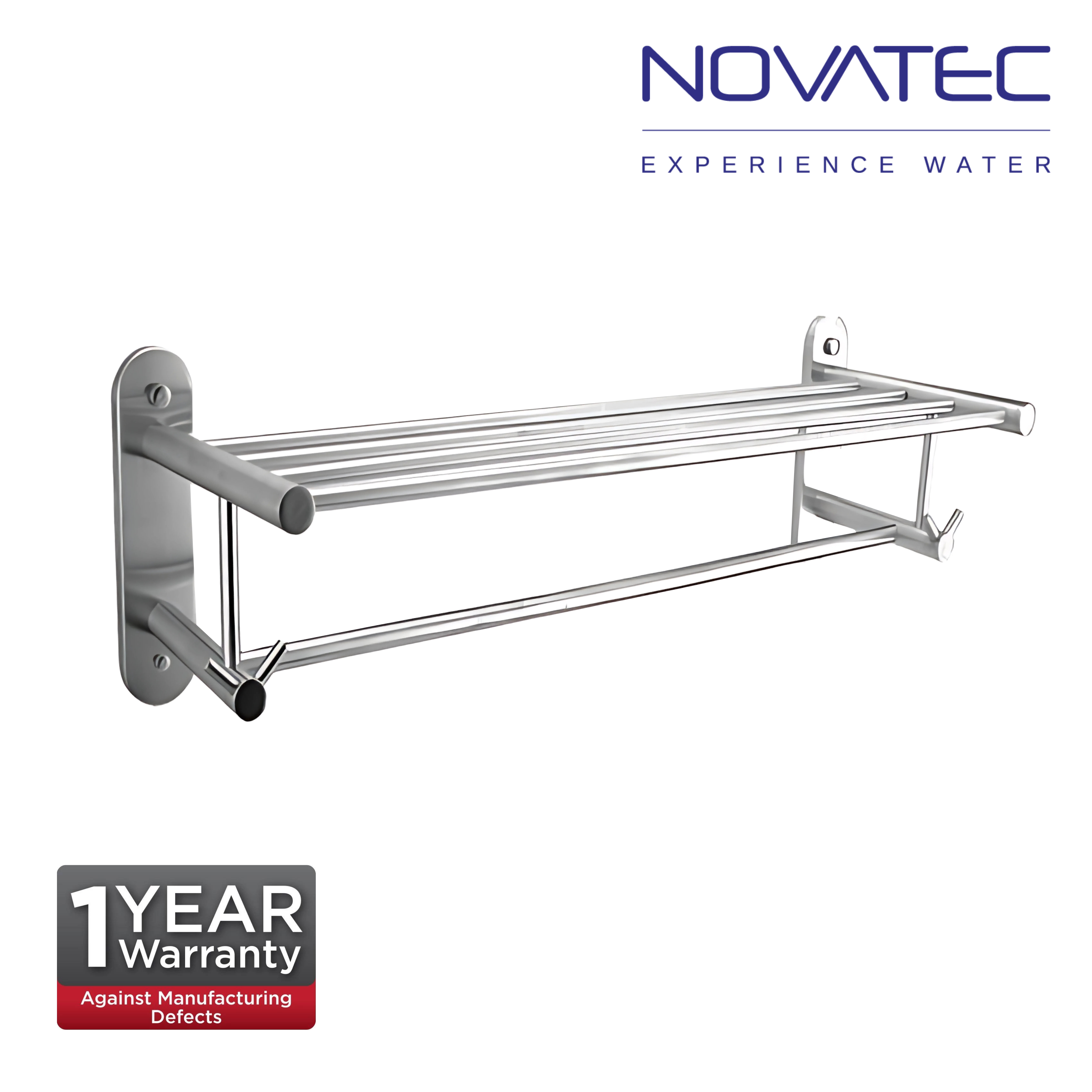 Novatec Stainless Steel Double Towel Rack