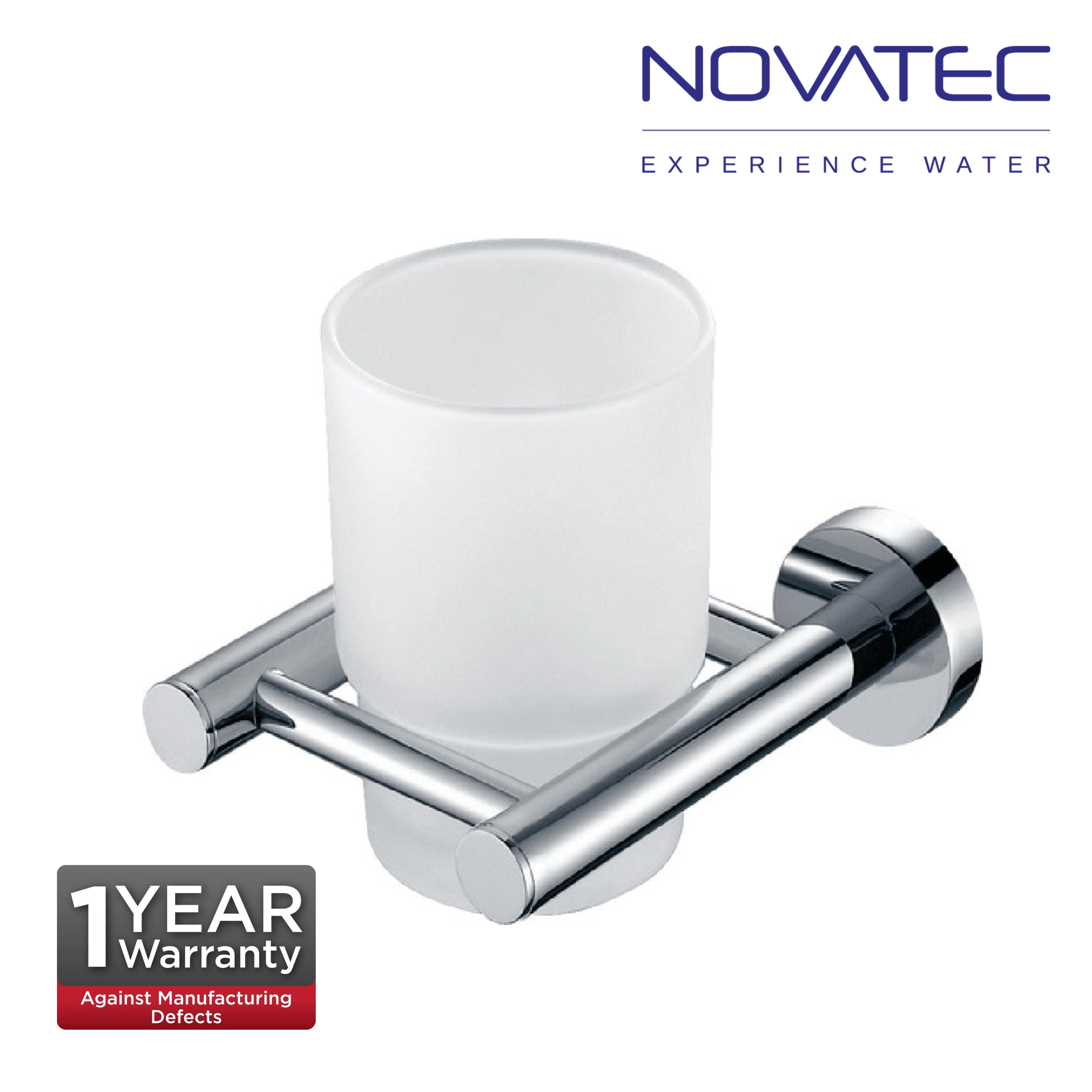 Novatec Ceres Chrome Plated Tumbler Holder (NVB3306)