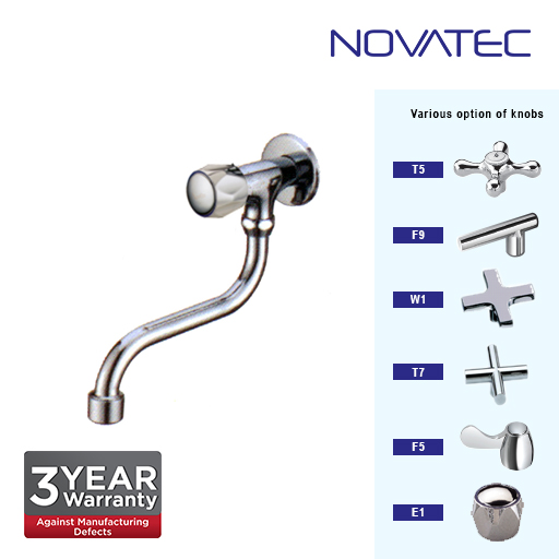 Novatec Chrome Plated Wall Ablution Tap F5-1151S