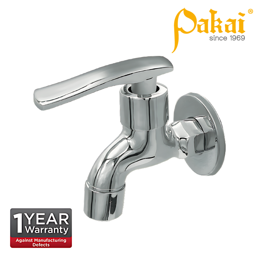 Pakai EKON Chorme Plate Short Wall Bib Tap