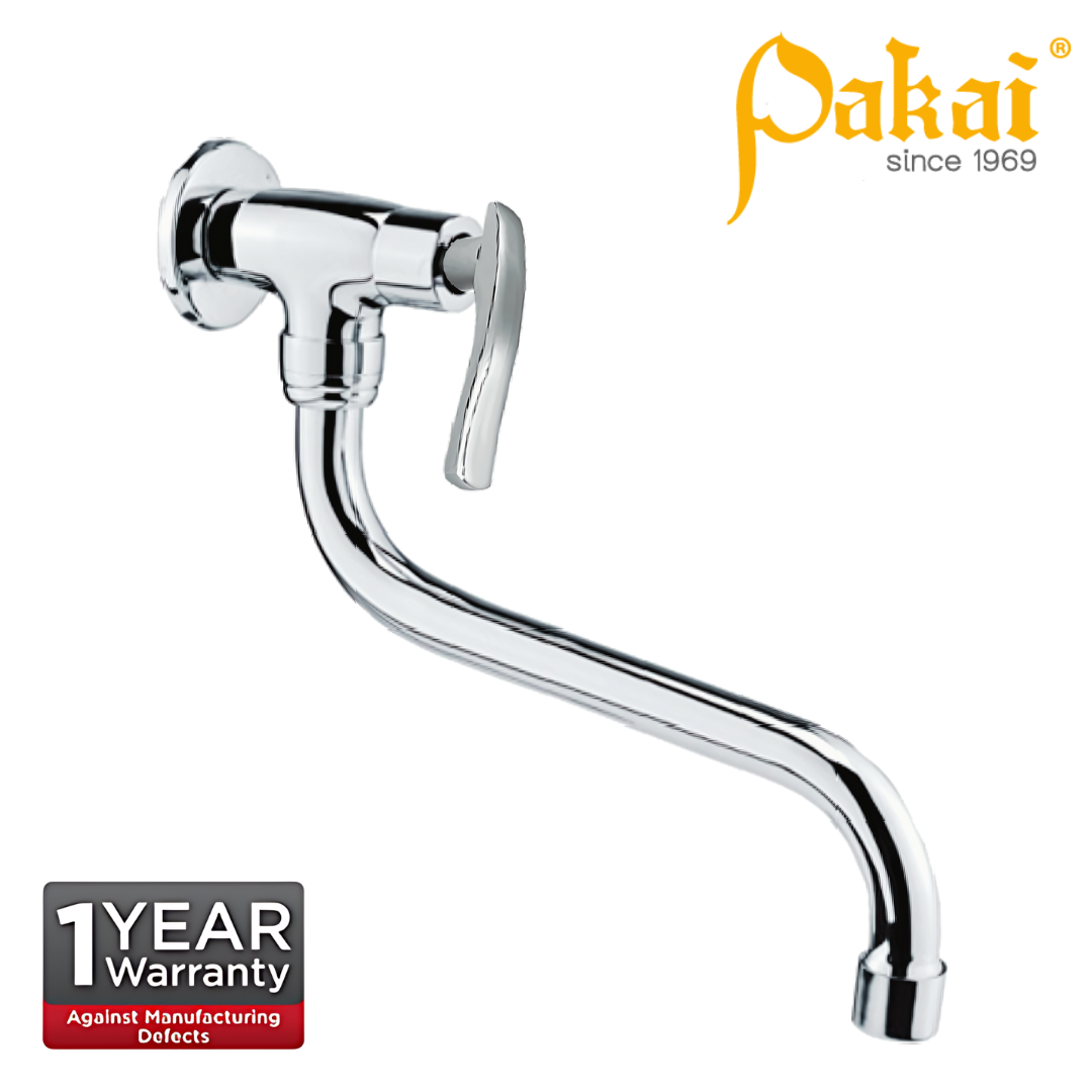 Pakai EKON Chrome Plated Wall Ablution Tap With Swivel Spout