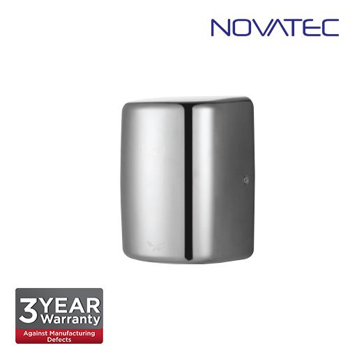 Novatec Automatic High Speed Hand Dryer In Satin Stainless Steel Casing With Uv Sterilization Light 
