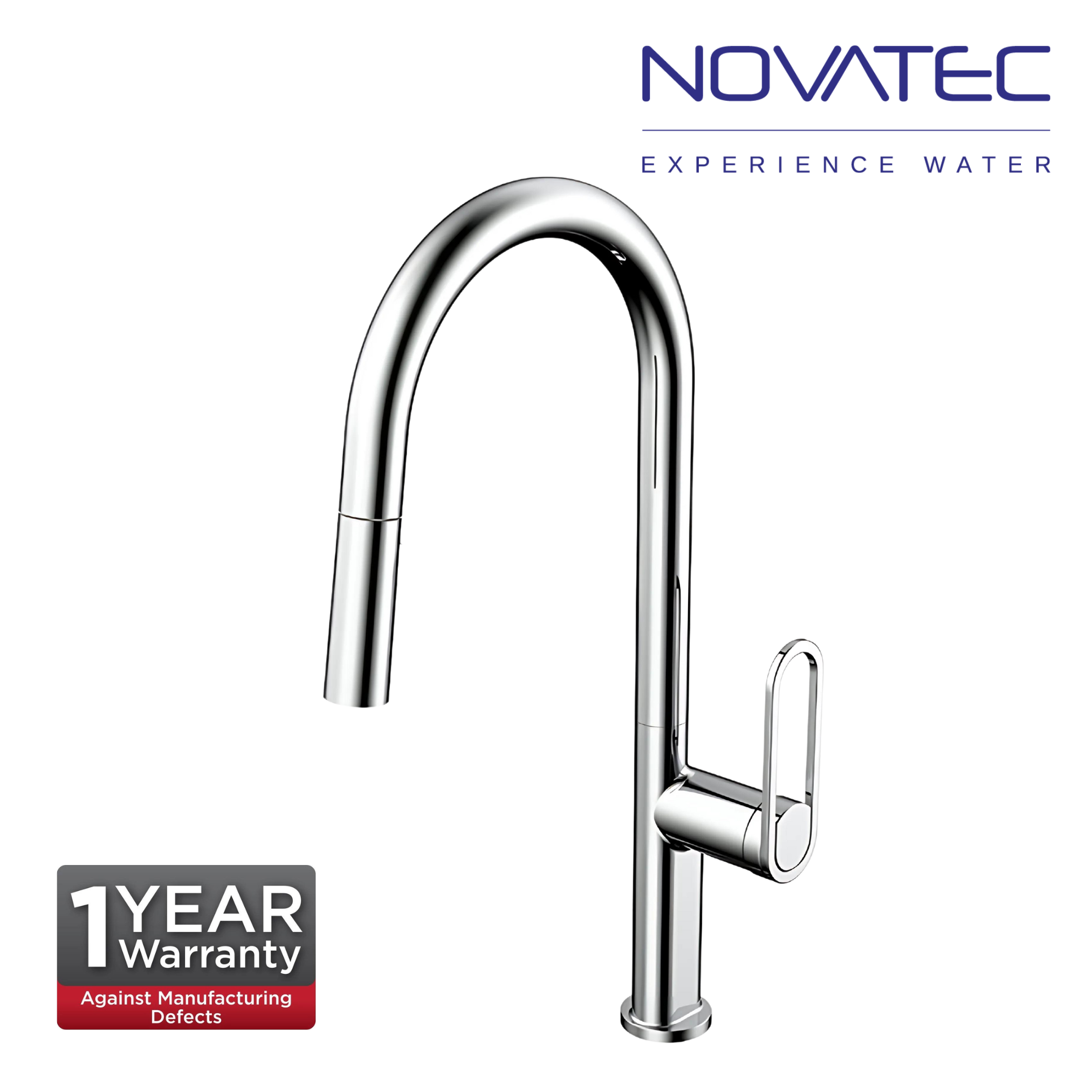 Novatec Lumi Single Lever Sink Mixer With Swivel Spout