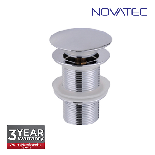 Novatec 32mm Dome Chrome Plated Push Pop-Up Waste  Without Overflow PW-U801