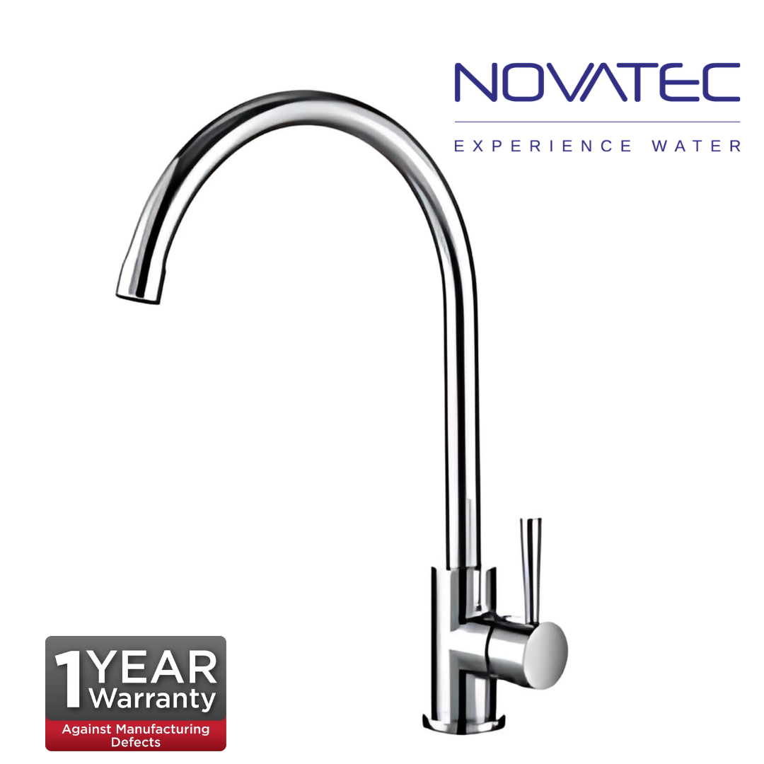 Novatec Helious Chrome Plated Pillar Sink Tap