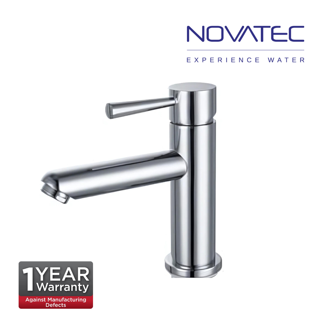 Novatec Helious Chrome Plated Basin Pillar Tap