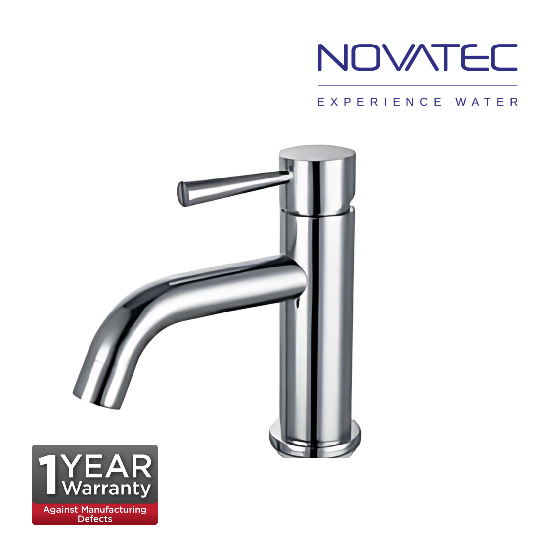 Novatec Helious Chrome Plated Basin Pillar Tap