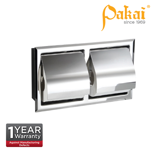 Pakai Concealed Polished Stainless Steel Double Paper Holder SSTPHA119