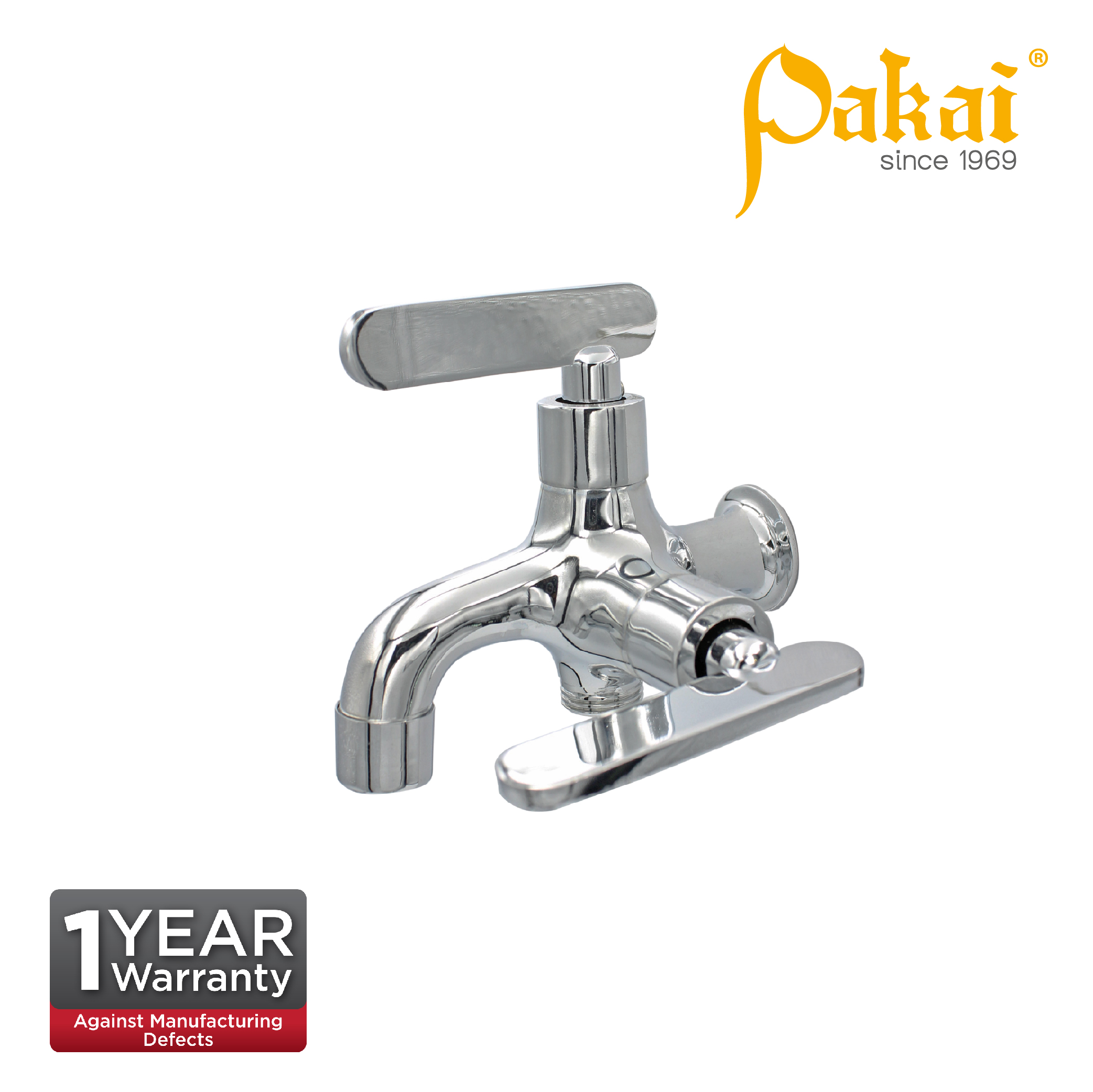 Pakai VERTO Chrome Plated Two Way Bib Tap